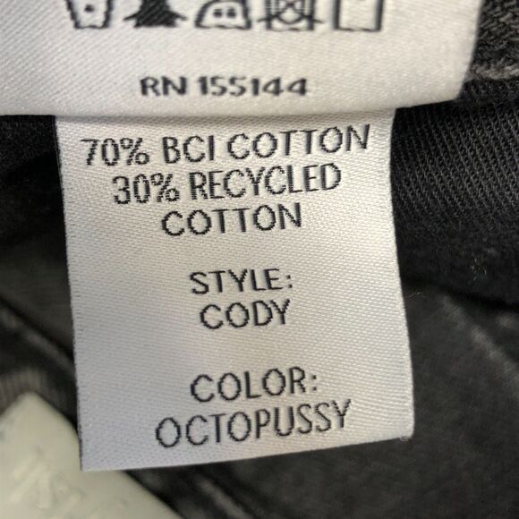 Boyish by Her Women Black Denim Shorts Size 27 Style Cody Cotton Blend B289 -4 - Picture 11 of 16